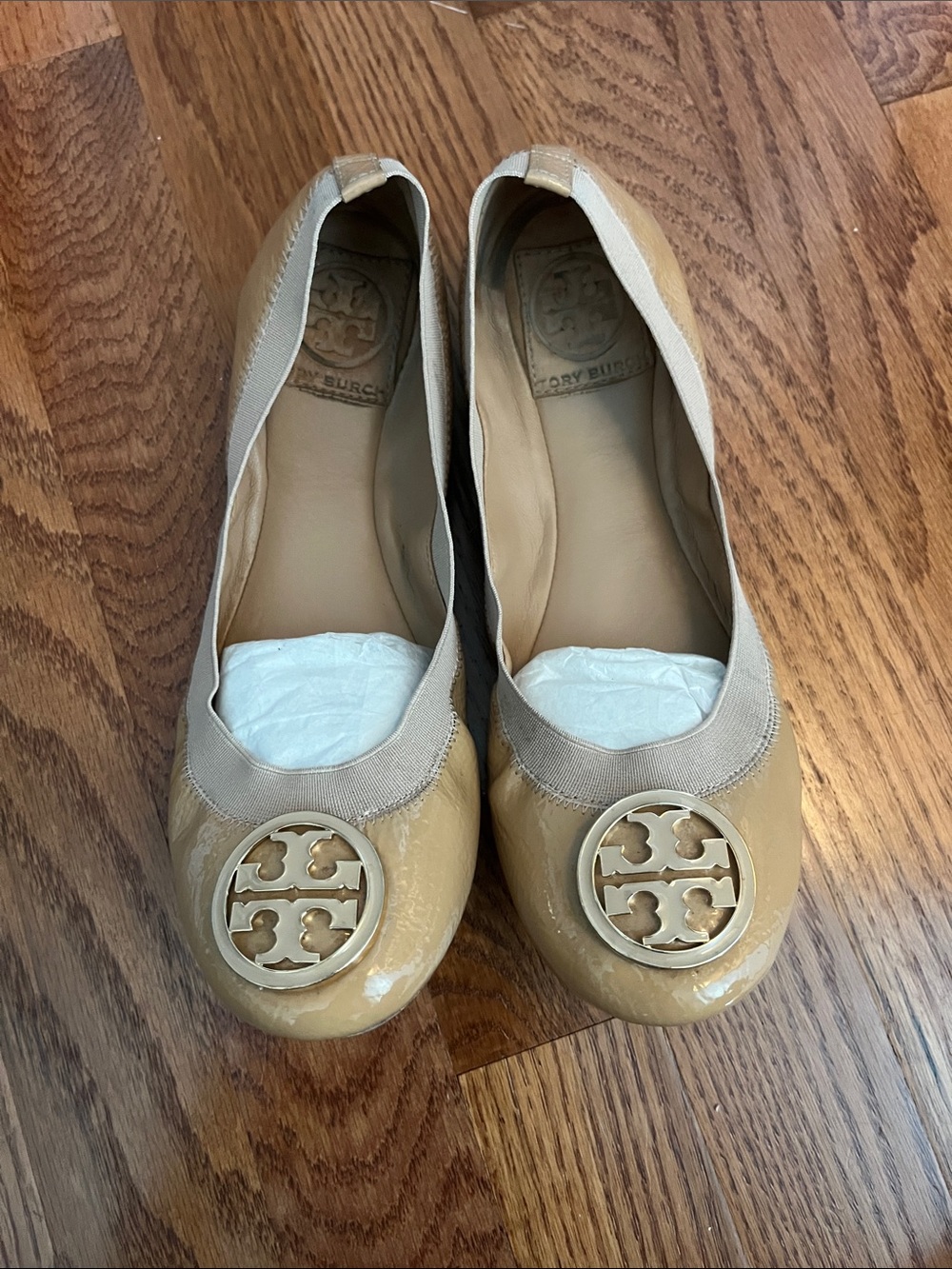 Tory Burch tan ballet flats